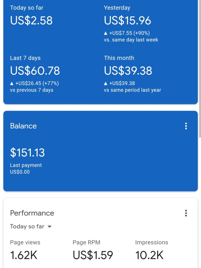 My Adsense Earning – Live Proof/ Just Received My First Payment